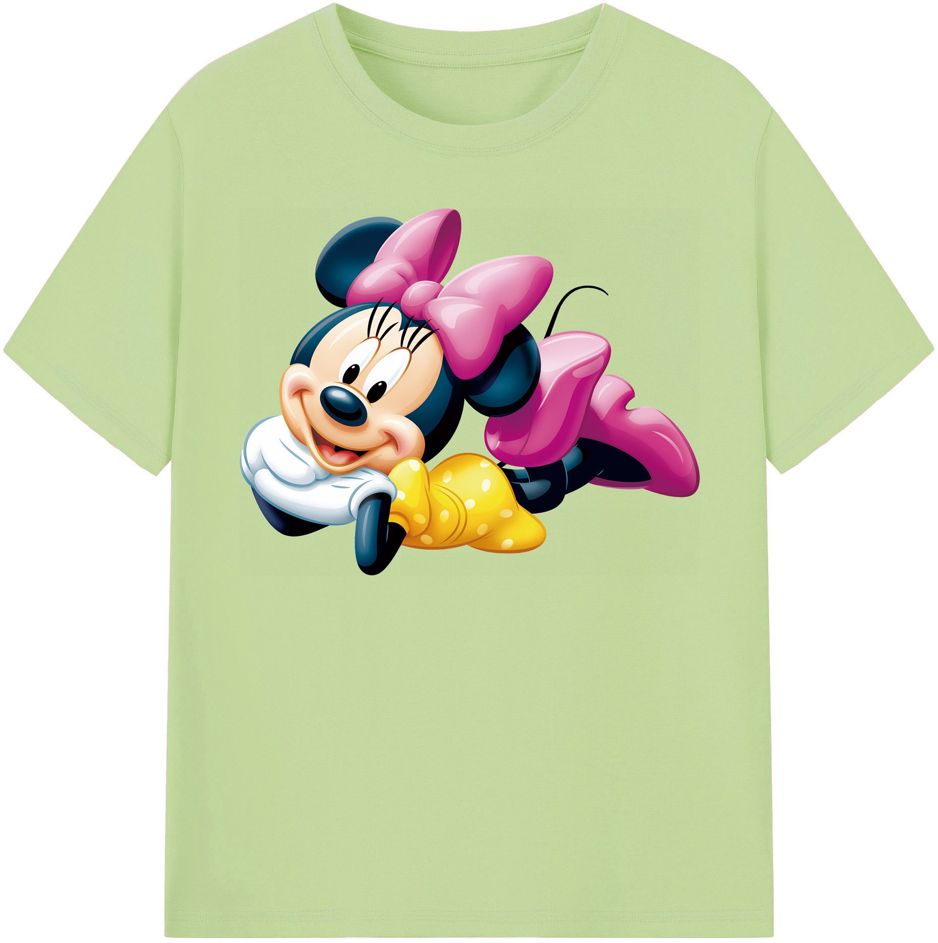 （画像用） ミッキーマウス Mickey Mouse 綿100％半袖Tシャツ（フロントプリント）